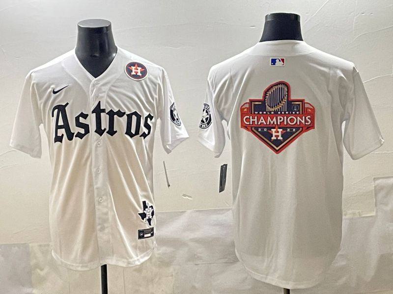 Men 2025 Houston Astros Blank White Five generations Joint Name Nike MLB Jersey style 26->boston red sox->MLB Jersey